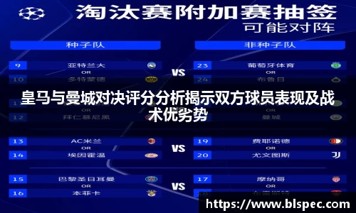 皇马与曼城对决评分分析揭示双方球员表现及战术优劣势